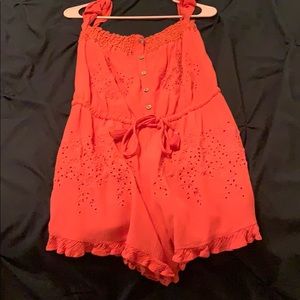 Orange American Eagle Romper